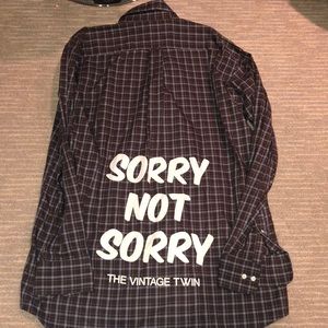 Vintage Twin “Sorry not Sorry” flannel